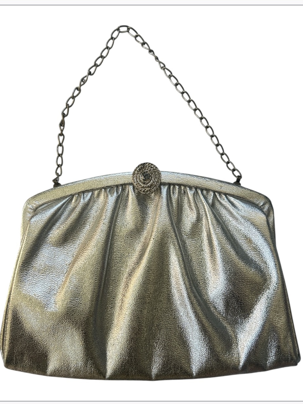Vintage Silver Metallic Handbag